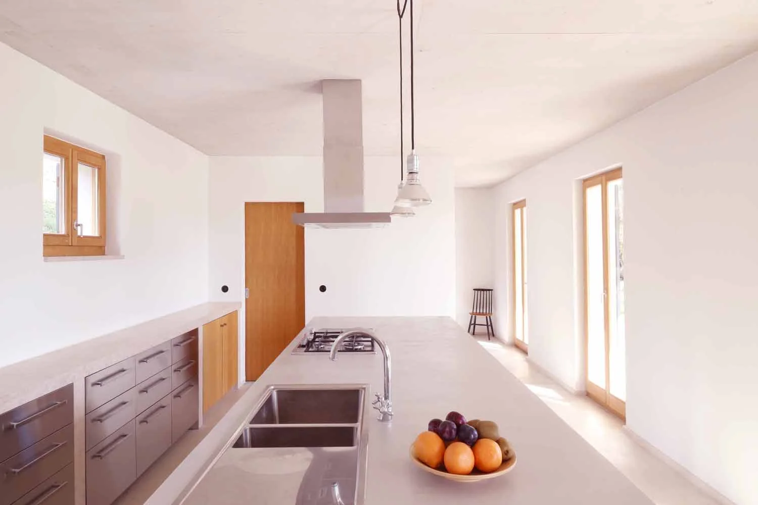 Master bedroom with panoramic windows to the valley